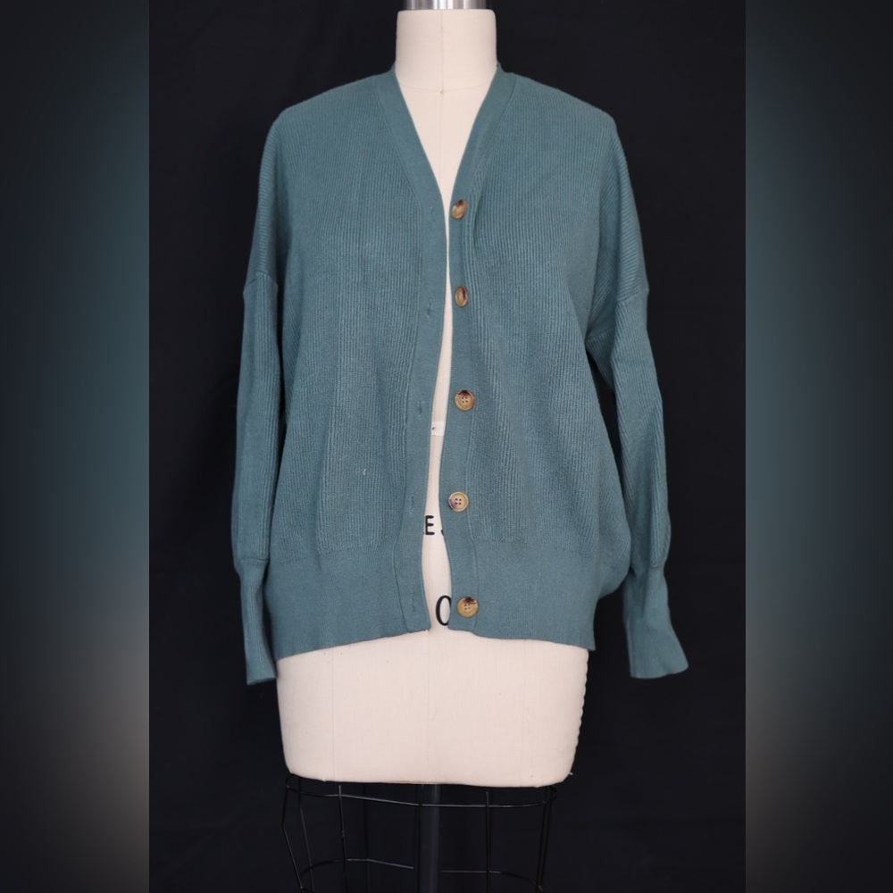 Women's Teal Cardigan Sweater